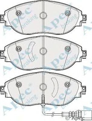 APEC BRAKING pad1844 -  Комплект тормозных колодок, дисковый тормоз